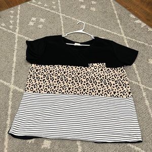 3 printed top with pocket, XXL